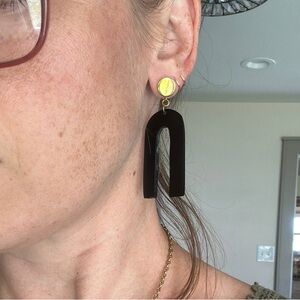 Retired Noonday Brass and Horn arch earrings- made in Haiti